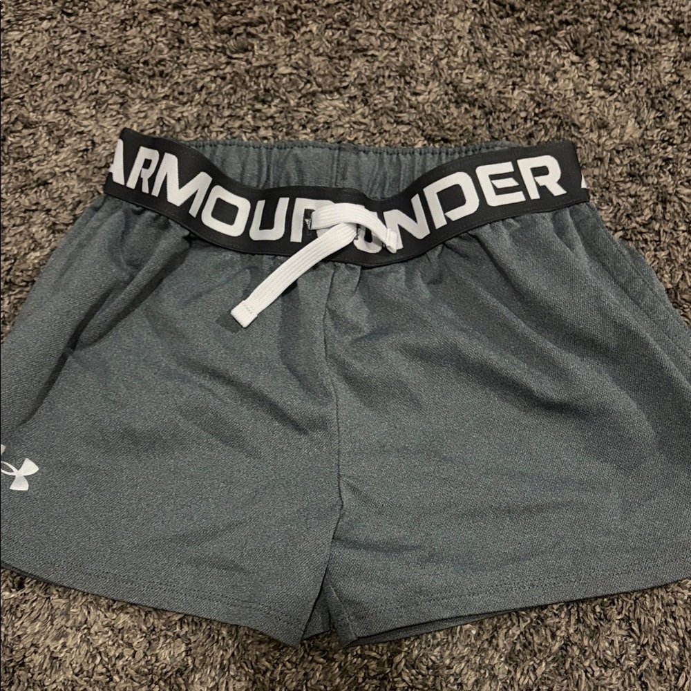 Under Armour Charcoal Shorts with White Accents